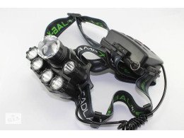 Мощный светодиодный налобный фонарик + ультрафиолетовй режим